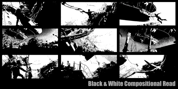 Shady Hamza_The Last Descent - Black & White Compositional Read