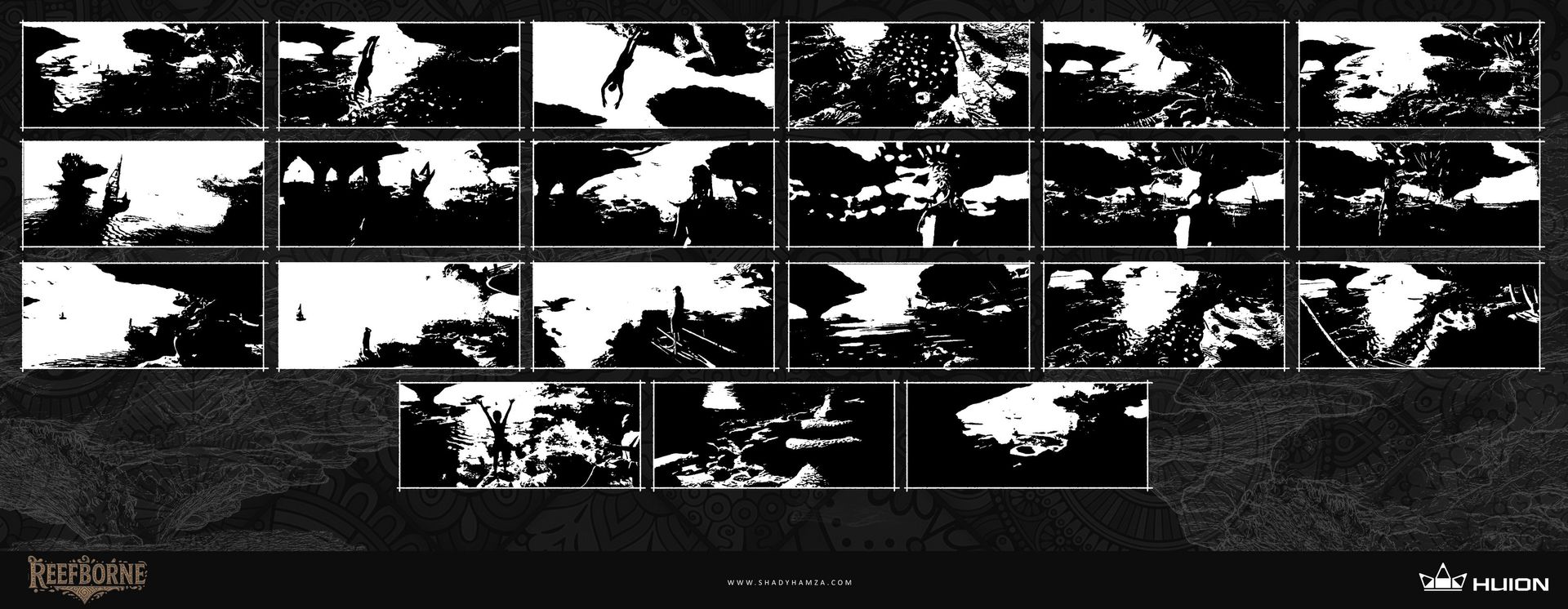 Shady Hamza - ReefBorne Black & White Composition Studies